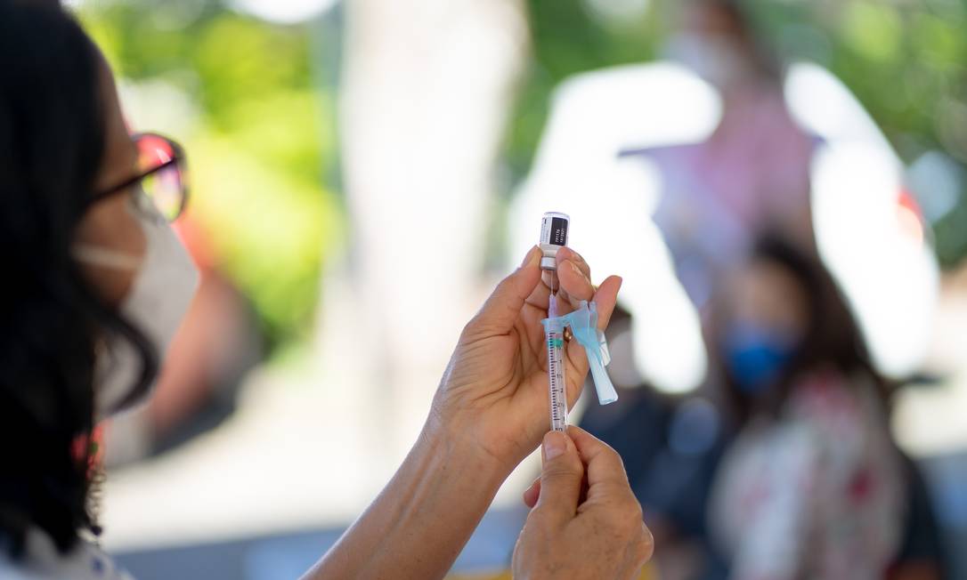 Vacinação de crianças da faixa etária de 11 anos e crianças com comorbidades Foto: Myke Sena / Myke Sena/MS