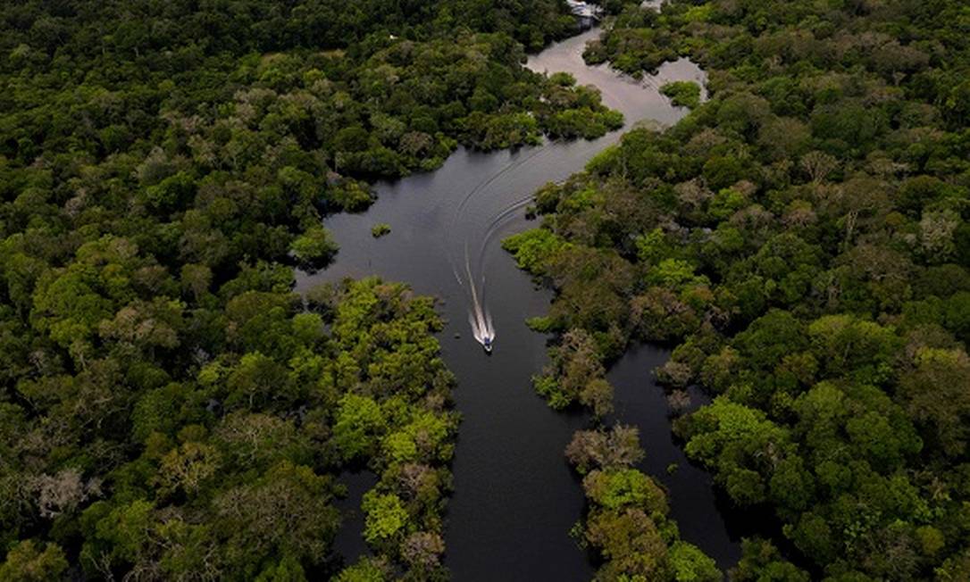 Rio Jurura, em Caruari, no coração da Floresta Amazônica Foto: Florence Goisnard / AFP