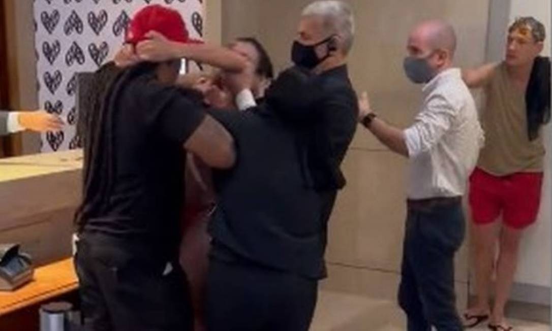 Confusão em hotel de luxo no Rio terminou em agressão e denúncias de suposto racismo Foto: Foto: Reprodução