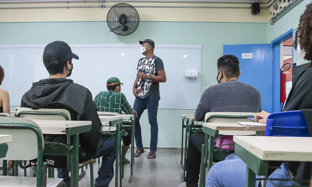 Projeto de Recuperação Intensiva 2022, em escola estadual de São Paulo Foto: Edilson Dantas / Agência O Globo