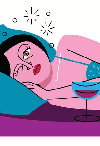 Álcool em excesso provoca uma noite de sono irregular, explicam especialistas Foto: Editoria de Arte