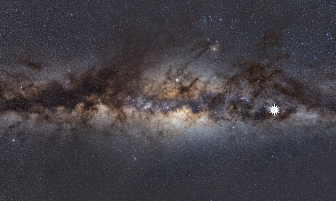 Cientistas da Austrália descobrem objeto na Via Láctea que libera enorme quantidade de radiação eletromagnética três vezes por hora Foto: ICRAR/Curtin