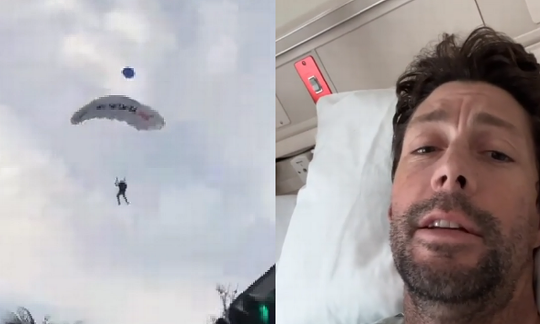 Pastrana sofreu um acidente ao pular de paraquedas de um hotel na Flórida Foto: Reprodulçao Redes Sociais
