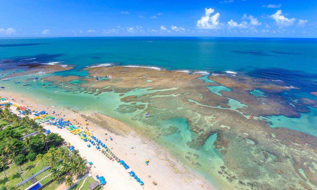 Porto de Galinhas, em Pernambuco: Brasil é paraíso de recifes de corais Foto: Divulgação/Vinicius Lubambo / O GLOBO