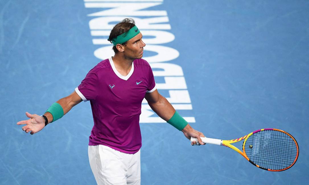 Rafael Nadal venceu Daniil Medvedev na Austrália e se tornou o maior campeão da história dos Grand Slams Foto: WILLIAM WEST / AFP