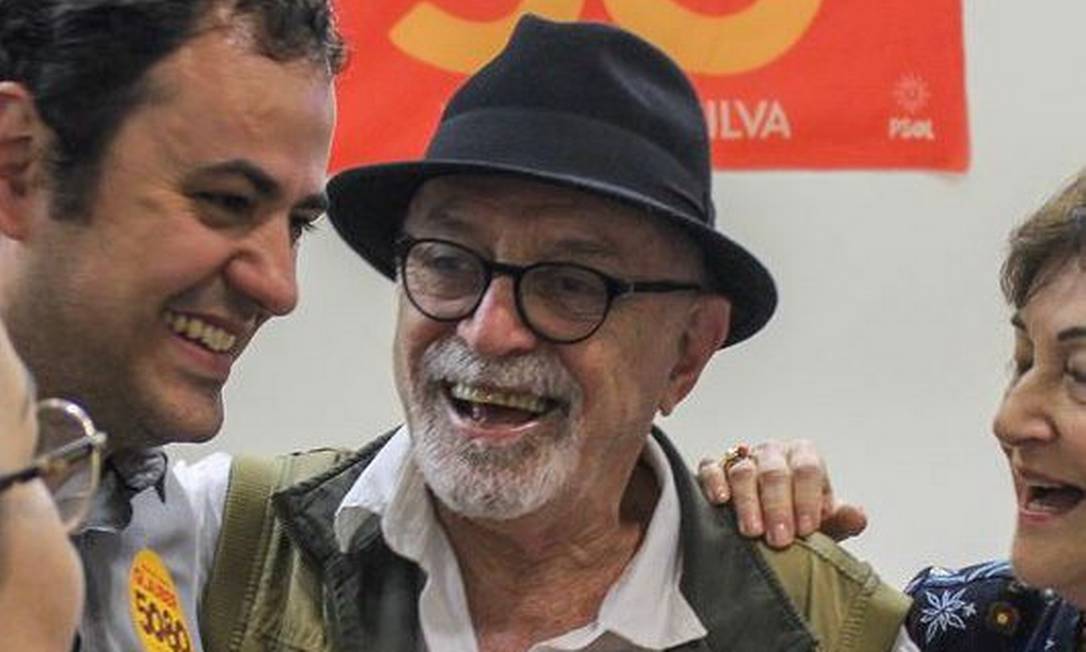Milton Temer durante campanha de Glauber Braga (PSOL-RJ) para deputado federal em 2018. Foto: Reprodução / Instagram