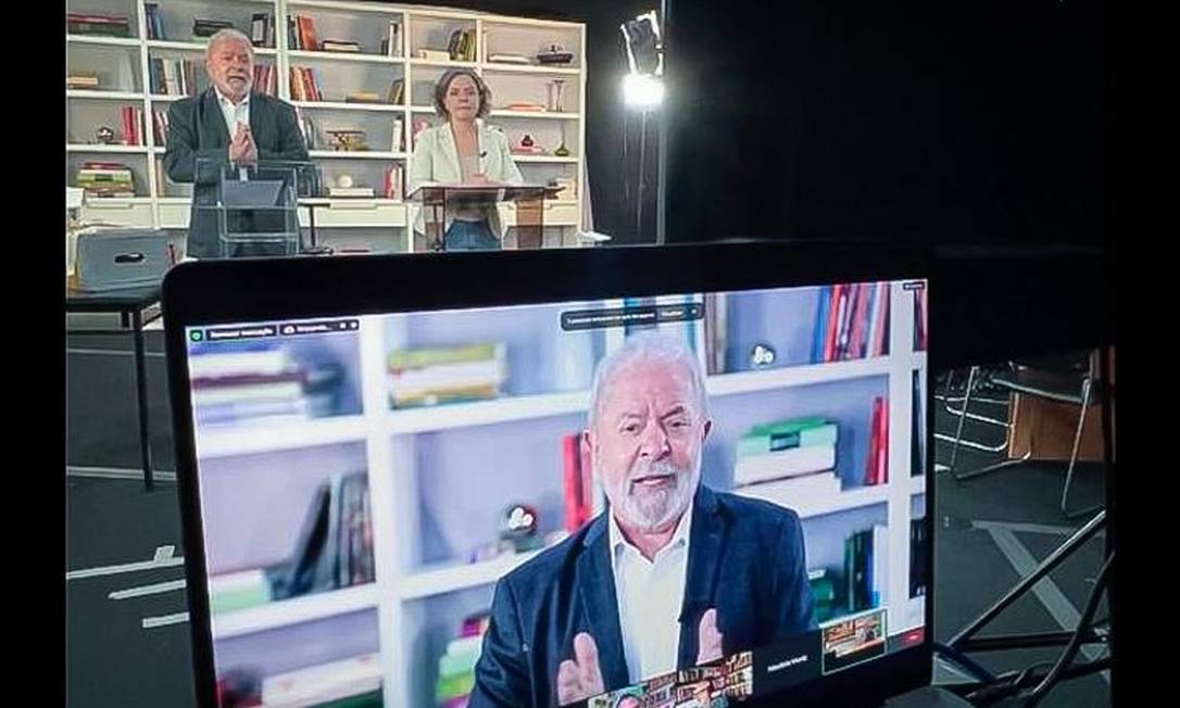 Lula conversa com petistas por videoconferência em seminário promovido pelo partido Foto: Divulgação / Ricardo Stuckert