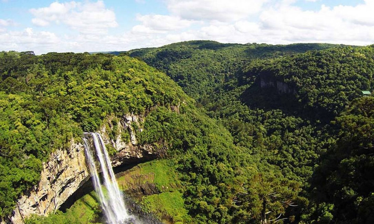 O Parque do Caracol é uma reserva natural do município de Canela (RS). A Cascata do Caracol é um dos principais pontos turísticos da Serra Gaúcha e um dos mais visitados do Brasil Foto: Divulgação / Parque Estadual do Caracol
