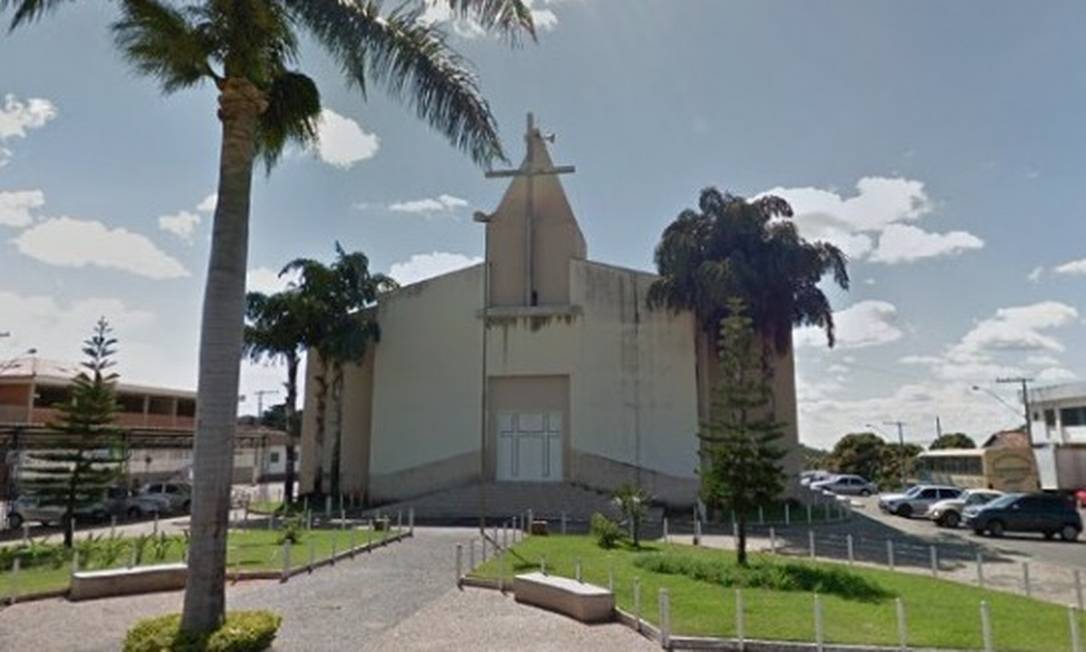 Igreja de Santa Rita de Cássia, em Presidente Olegário, no interior de Minas Gerais Foto: Reprodução/Google
