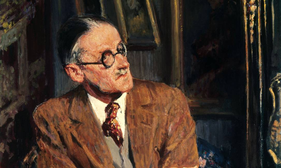 Retrado do escritor irlandes James Joyce, autor de "Ulisses", por Émile Blanche Foto: ARCHIVES SNARK / Agência O Globo