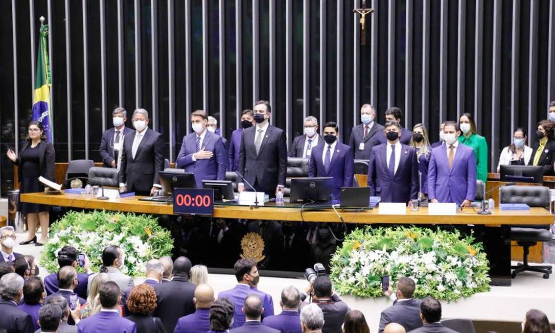 Bolsonaro participa da cerimônia de início do ano legislativo no Congresso Foto: Agência Câmara 