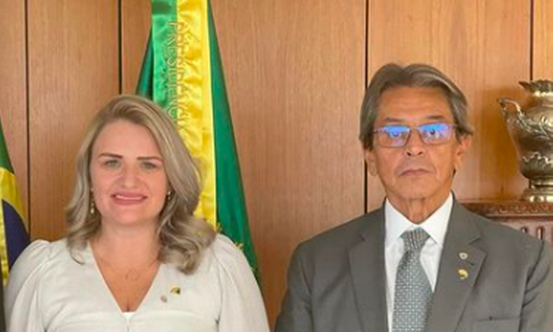A presidente do PTB, Graciela Nienov, e o presidente de honra do partido, Roberto Jefferson Foto: Reprodução Instagram