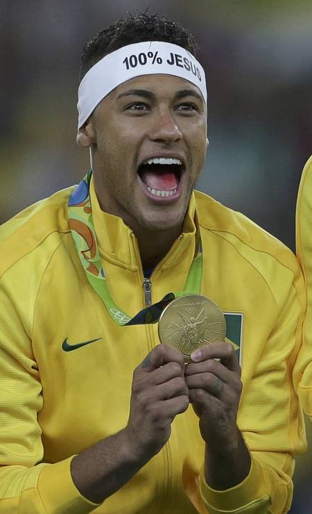 Neymar foi o protagonista na conquista do primeiro ouro olímpico do Brasil Foto: BRUNO KELLY / Reuters