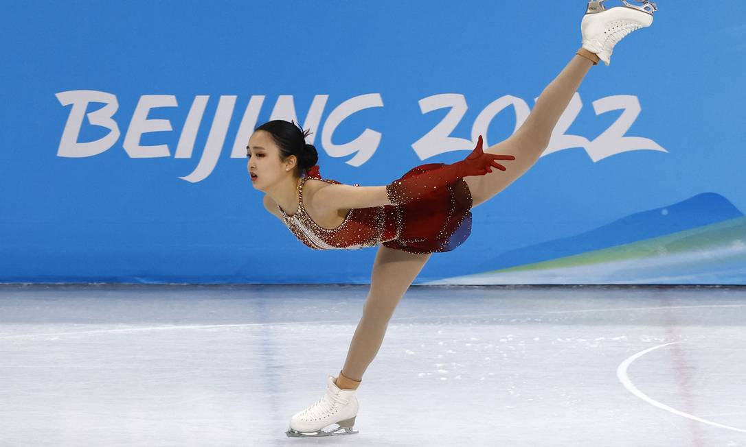 Patinadora Zhu Yi compete pela China nas Olimpíadas de Inverno em 2022 Foto: EVGENIA NOVOZHENINA / REUTERS