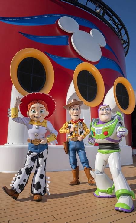 Persnagens de 'Toy Story' também estarão presentes no Pixar Day at Sea, evento temático da Disney Cruise Line, em 2023 Foto: Disney Cruise Line / Divulgação