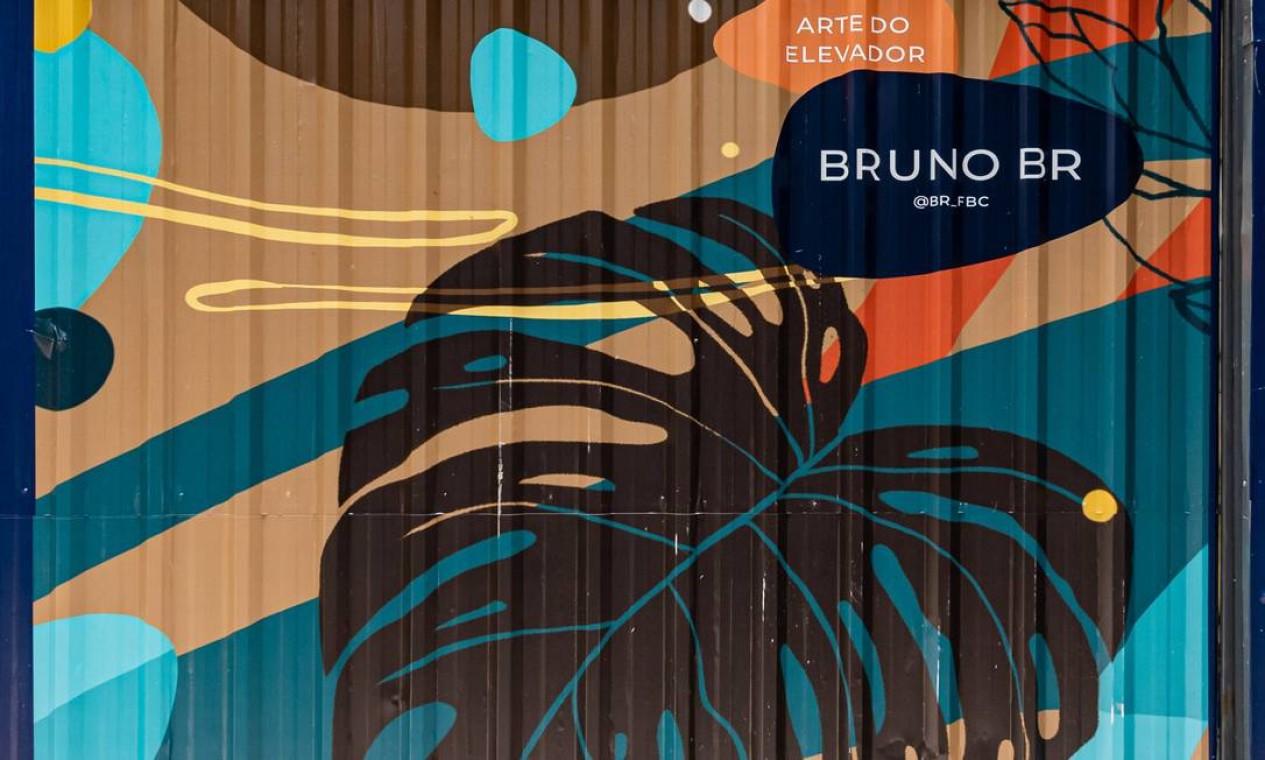 Bruno BR também vai expor sua obra em um dos elevadores do Skylux Foto: FABIO CORDEIRO / G.Lab