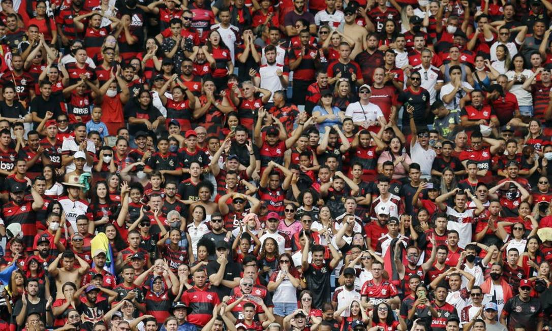 A torcida rubro-negra na Arena Pantanal Foto: ADRIANO MACHADO / REUTERS