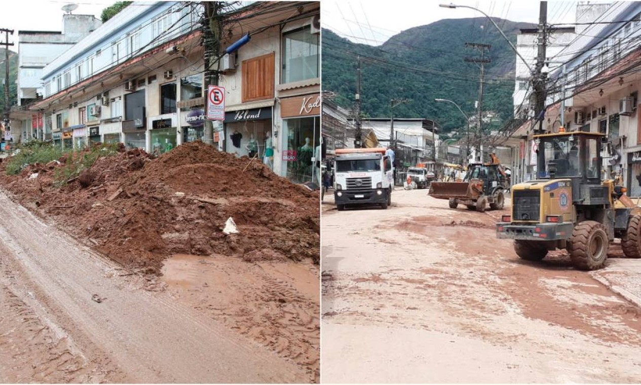 A Comlurb levou para Petrópolis cerca de 50 equipamentos, como caminhões basculantes Foto: Divulgação / Comlurb