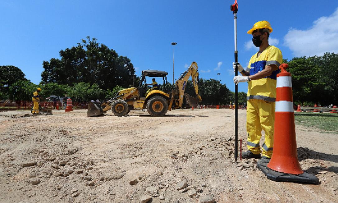 Obras de revitalização no parque do Aterro do Flamengo foram iniciadas. Foto: Beth Santos / Prefeitura do Rio