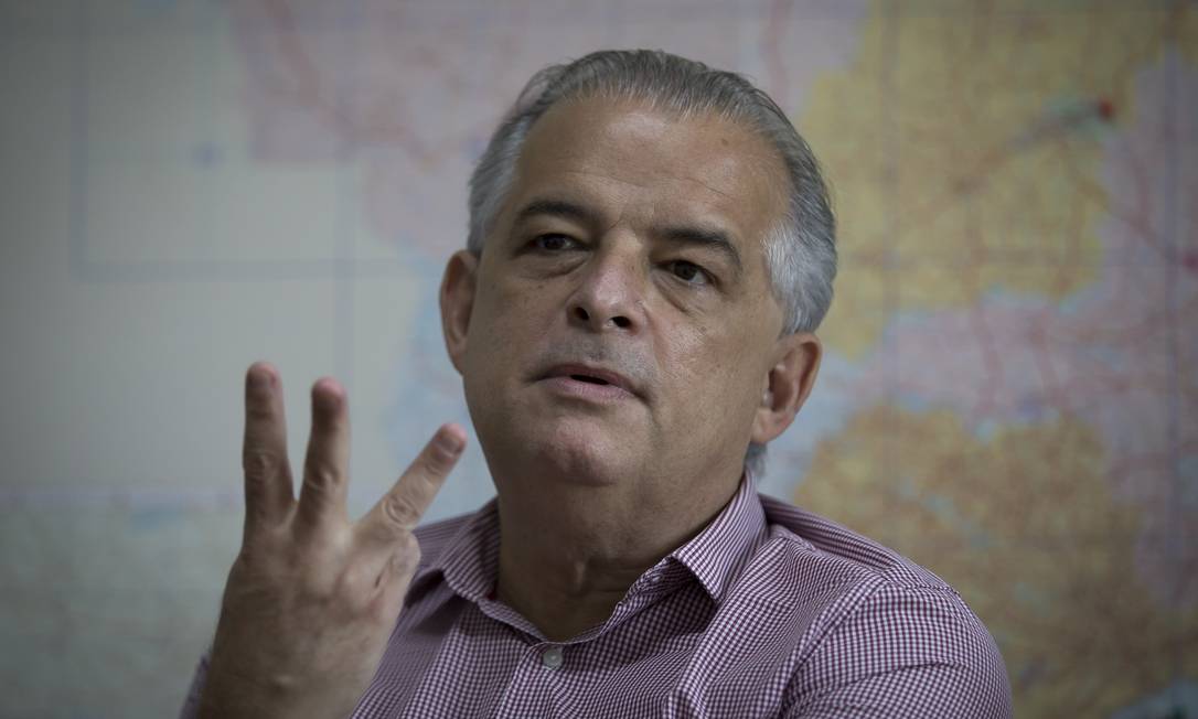 Márcio França diz que tem menos rejeição que Fernando Haddad no estado de São Paulo Foto: Edilson Dantas / Agência O Globo (16/10/2020)