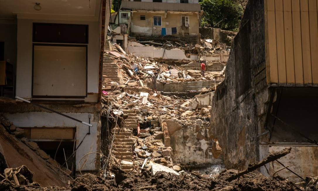 Rastro de destruição em Petrópolis soma mais de 200 mortes Foto: Brenno Carvalho / Agência O Globo