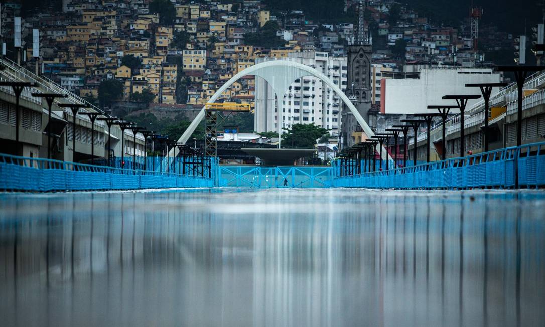 Sambódromo da Marquês de Sapucaí, no Rio Foto: Hermes de Paula / Agência O Globo