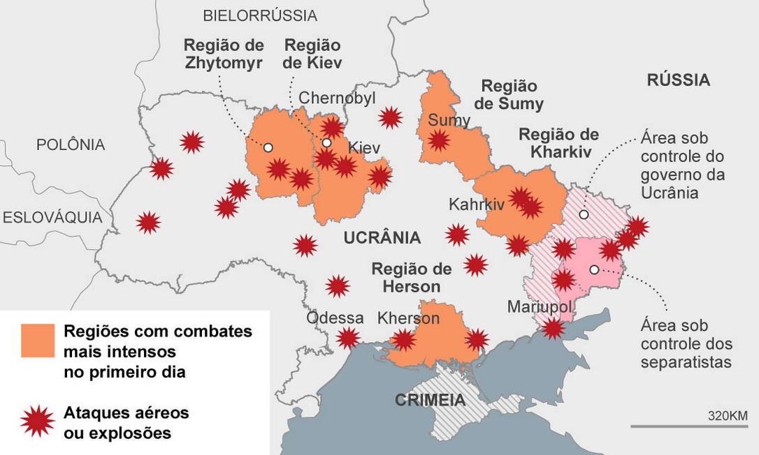 Mapa da guerra. O que se sabe sobre o 15.º dia do conflito na Ucrânia –  Observador