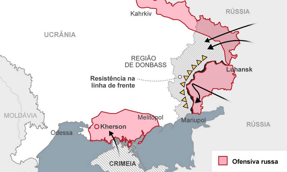 Guerra Na Ucrânia Mapas Mostram Avanço Das Tropas Russas No Terceiro Dia Acompanhe Jornal O 4689