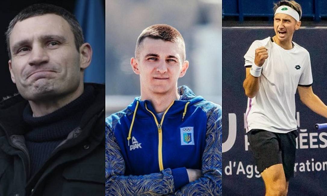 Vitali Klitschko, Dmytro Pidruchnyi e Serguei Stakhovsky decidiram defender a Ucrânia na guerra contra a Rússia Foto: AFP/Facebook/Instagram