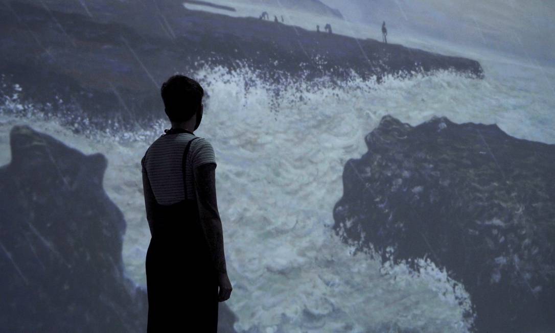 Temática 'O mar e a luz' é uma das oito que compõem o espetáculo de 65 minutos da exposição 'Monet à beira d'água' Foto: Divulgação/Reinaldo Ponte