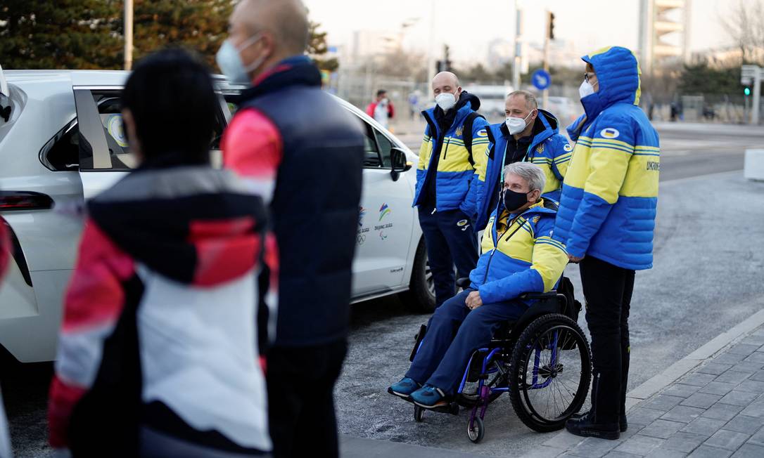 O presidente do Comitê Paralímpico da Ucrânia, Valerii Sushkevych, em Pequim para a Paralimpíada de Inverno Foto: ALY SONG / REUTERS