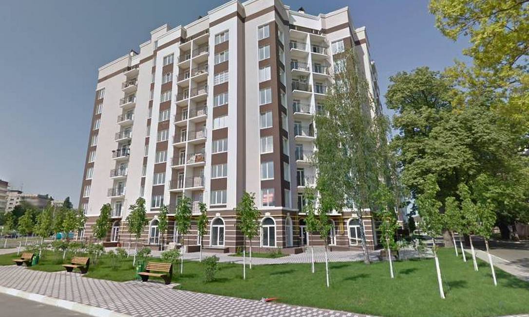 Prédio residencial em Em Bucha, cidade próxima a Kiev, Foto: Reprodução