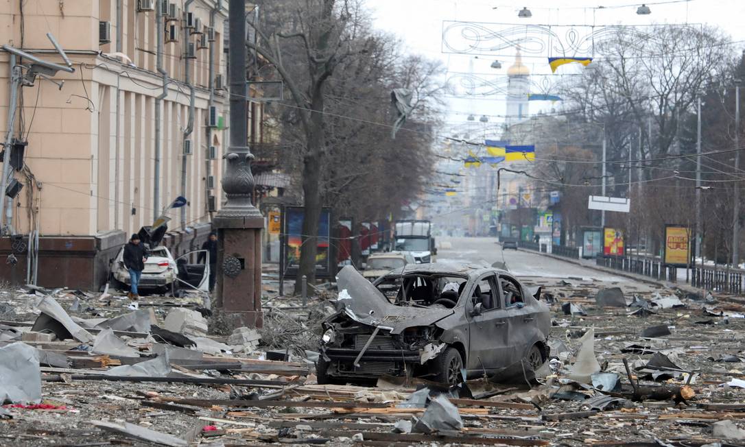 A Ucrânia sob ataques de mísseis russos Foto: VYACHESLAV MADIYEVSKYY / Reuters