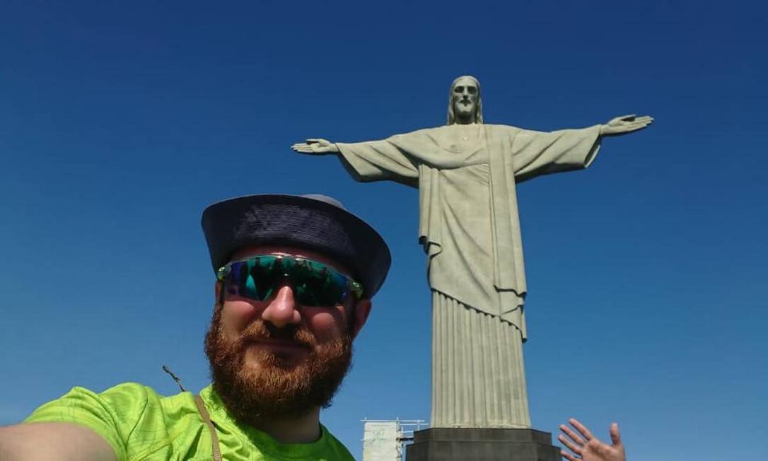 Um dos poucos locais que Aleksandr Nachorny visitou no Rio foi o Cristo Redentor Foto: Arquivo pessoal