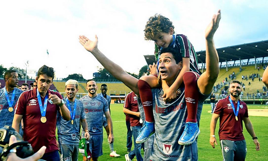 Ganso com o filho Foto: Mailson Santana/Fluminense FC / Mailson Santana/Fluminense FC