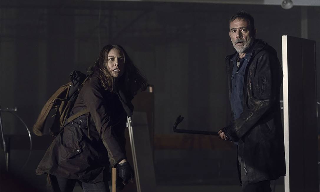 Lauren Cohan e Jeffrey Dean Morgan em "The Walking Dead" Foto: Divulgação