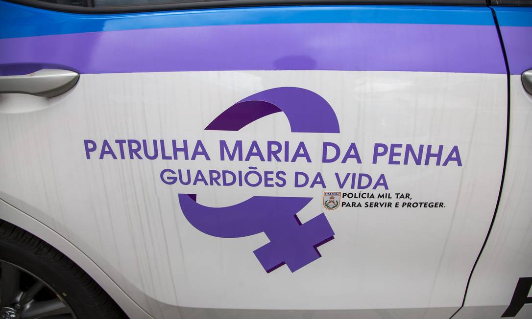 Viatura da Patrulha Maria da Penha, no Rio de Janeiro Foto: Bruno Kaiuca / Agência O Globo (21/08/2019)
