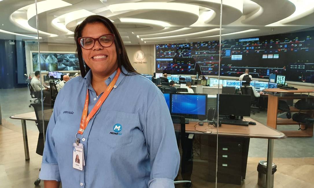 Valéria é a primeira mulher a alcançar a posição de liderança em uma área operacional no MetrôRio Foto: Divulgação