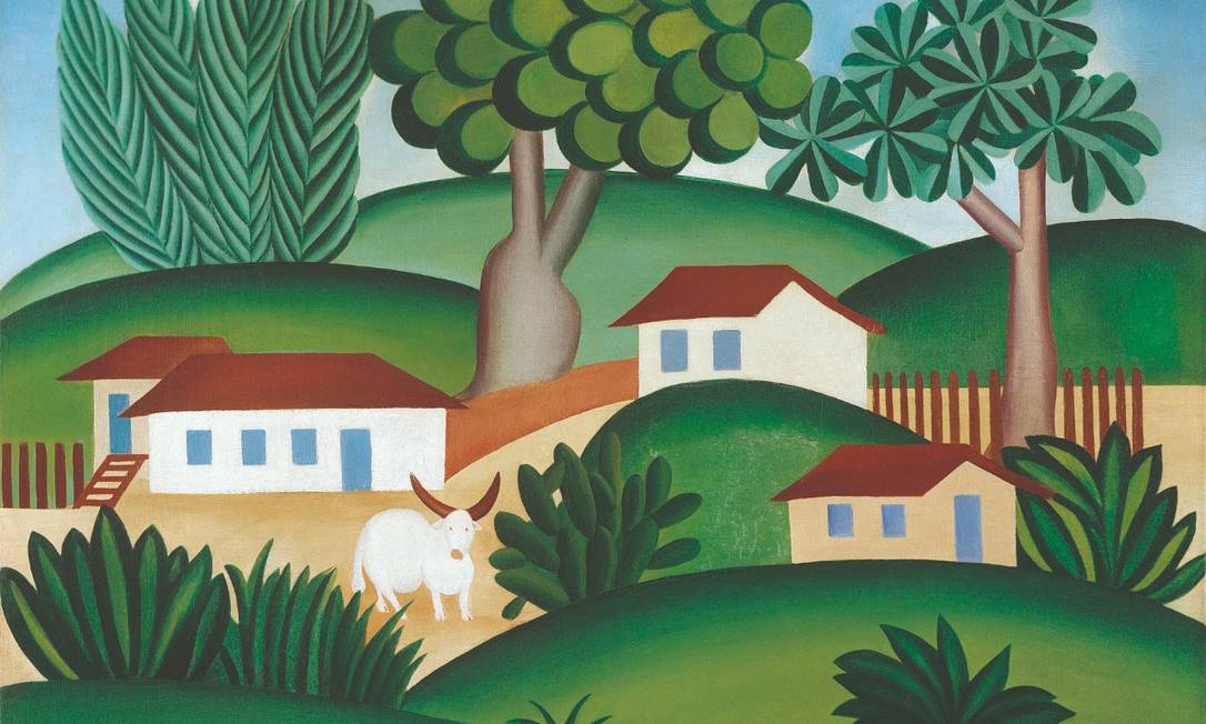 'O touro' (1925), de Tarsila do Amaral, em exposição na Casa Roberto Marinho Foto: Divulgação