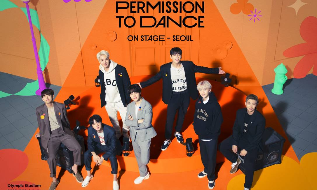 BTS realiza em março de 2022 seus primeiros shows presenciais na Coreia do Sul desde o início da pandemia Foto: Reprodução