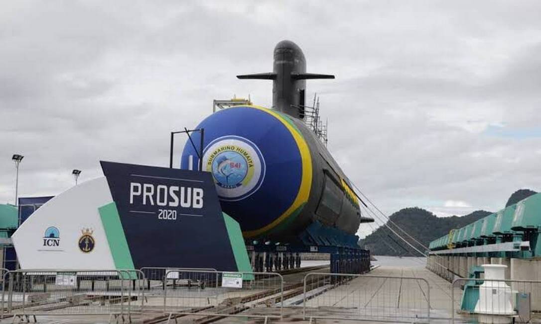 Submarino nuclear integra o Prosub; na foto, modelo convencional em construção em Itaguaí (RJ) Foto: Divulgação / Marinha