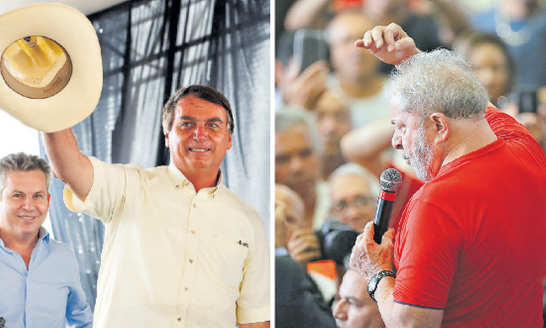 O presidente Jair Bolsonaro e o ex-presidente Lula Foto: Arquivo O Globo