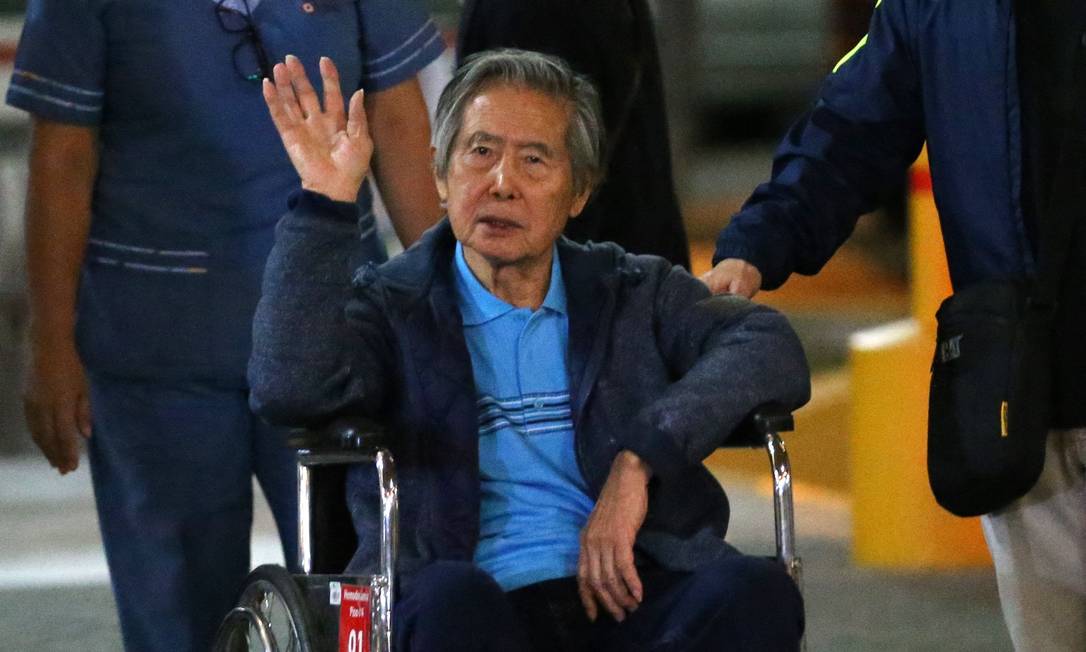 O ex-presidente peruano Alberto Fujimori, em foto de 2018: próximo a deixar a prisão Foto: LUKA GONZALES / AFP/04-01-2018