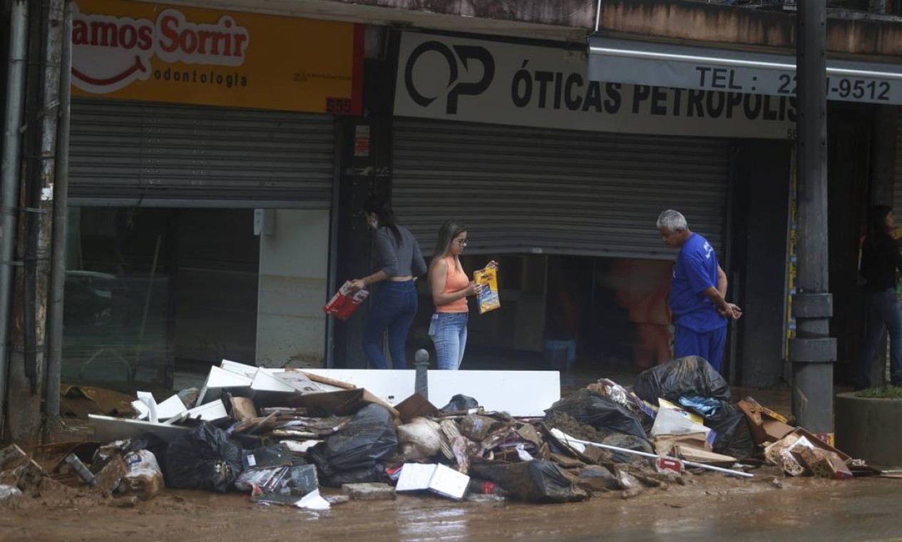 Centro histórico foi novamente atingido por temporal Foto: FABIANO ROCHA / Agência O Globo