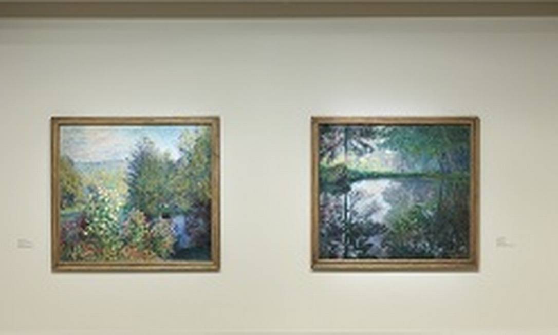 Sala com as pinturas de Claude Monet na concorrida mostra da coleção Morozov, na Fundação Louis Vuitton. Foto: Marc Domage / Fondation Louis Vuitton / M