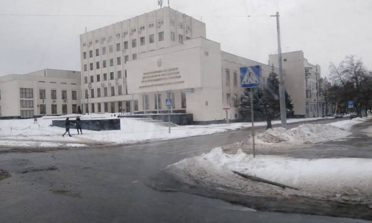 Instituto Regional de Administração Pública de Kharkiv antes da guerra contra a Rússia Foto: Reprodução