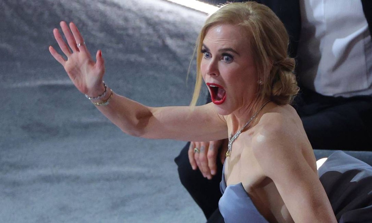 A reação de Nicole Kidman ao tapa de Will Smith em Chis Rock Foto: BRIAN SNYDER / REUTERS