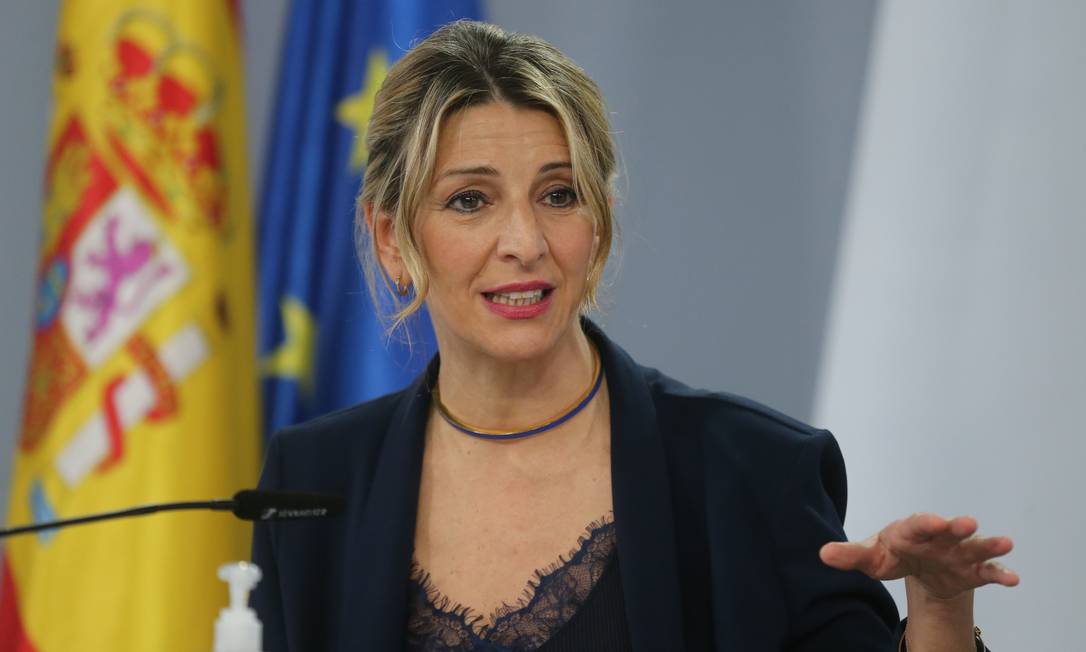 Aprovação: Yolanda Díaz é a política mais popular da Espanha, segundo pesquisa deste mês. Nova legislação tratará da 'revolução do cuidado' Foto: Europa Press News/VIA GETTY / 22-2-2022