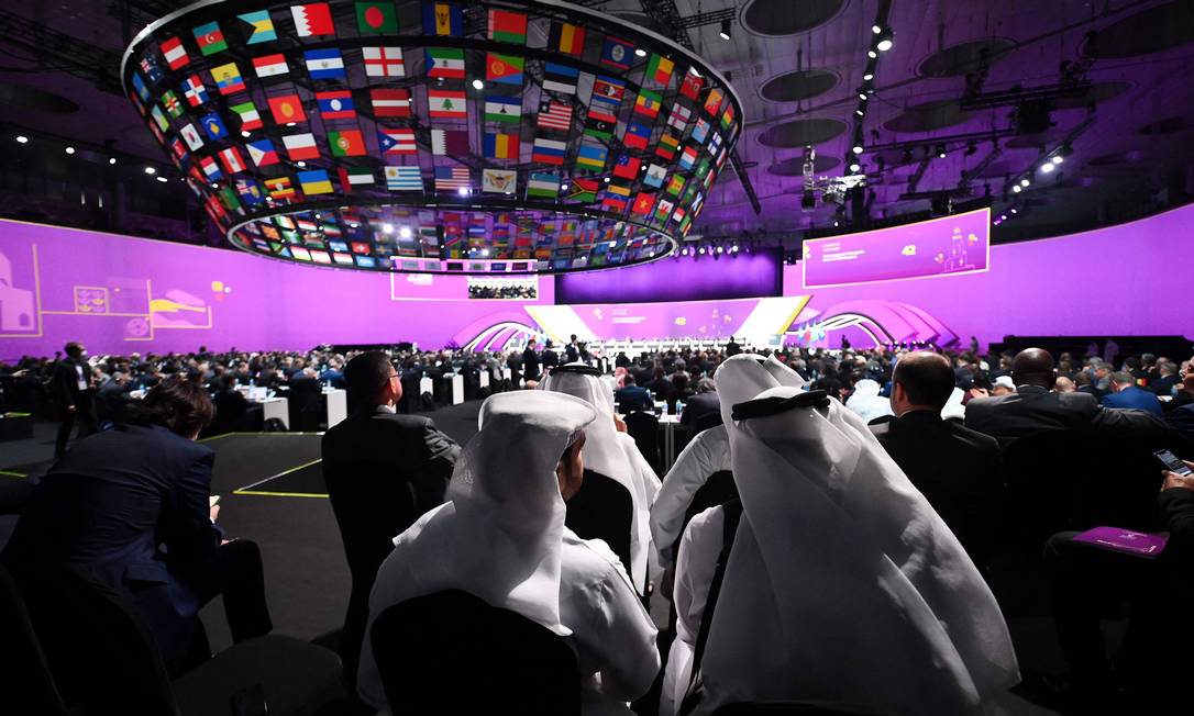 Sorteio da Copa do Mundo será em Doha, no Catar Foto: FRANCK FIFE / AFP