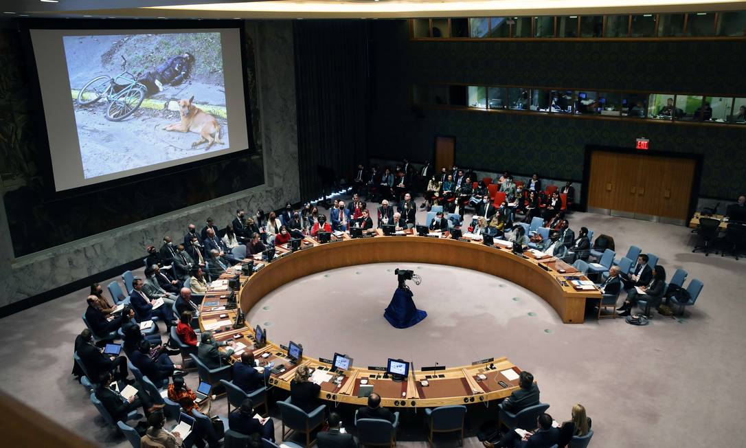 Plenário do Conselho de Segurança da ONU, em Nova York Foto: SPENCER PLATT / AFP